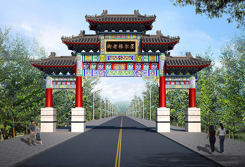 中式設(shè)計(jì)特色魅力建筑“中式門樓”