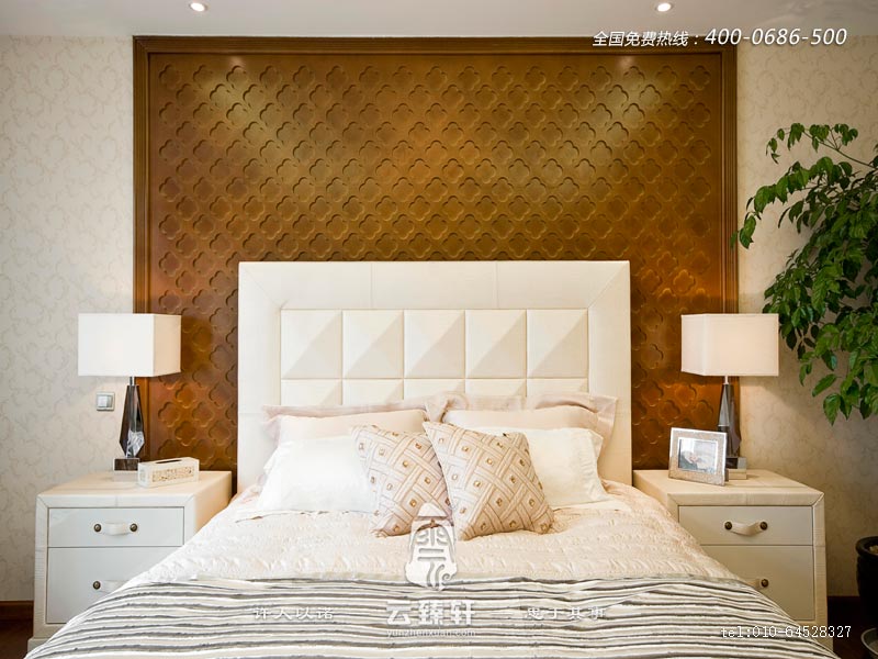 典雅華貴臥室背景墻裝修設計效果圖