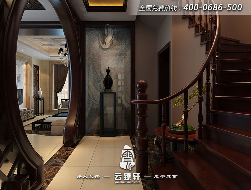 中式設(shè)計(jì)的客廳