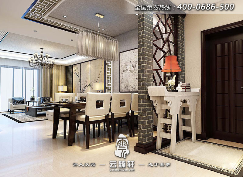 中式門廳玄關(guān)效果圖視角二
