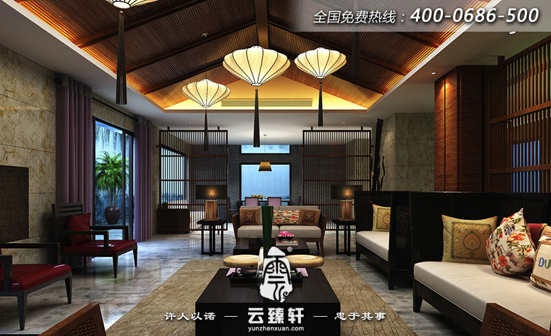 別墅客廳的中式設(shè)計(jì)