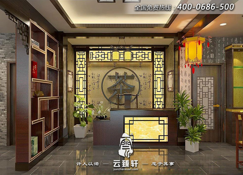 茶葉店面的服務(wù)臺(tái)的設(shè)計(jì)圖片