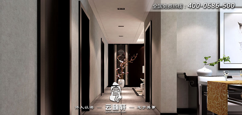 走廊的布局開闊明朗，簡約大氣