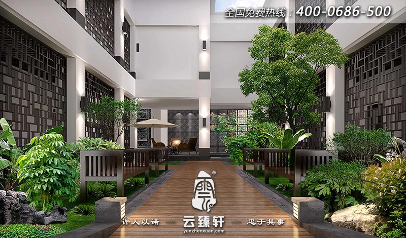 會所庭院設(shè)計圖片