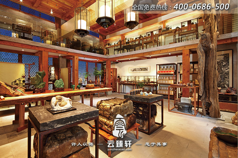 茶樓大堂的木制設(shè)計(jì)