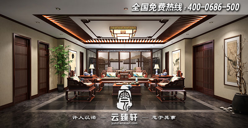 成德書(shū)休息區(qū)中式空間裝修效果圖