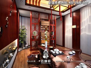 茶莊走廊吊頂裝修方法,新中式造型頂設(shè)計技巧？
