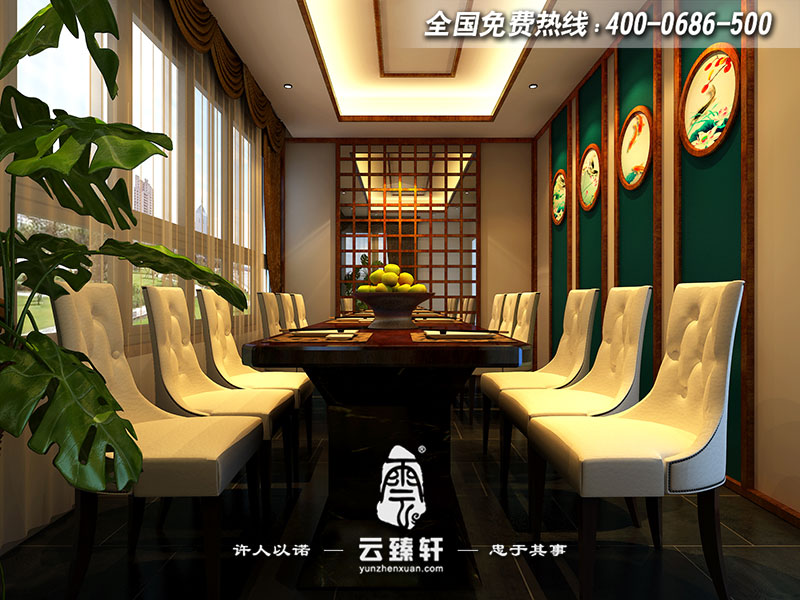 優(yōu)雅多情的中式餐廳空間設計效果圖