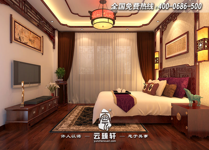 中式別墅老人房設(shè)計(jì)效果圖