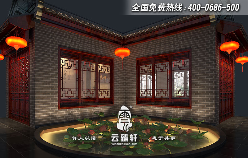 中式別墅庭院景觀設(shè)計(jì)圖片
